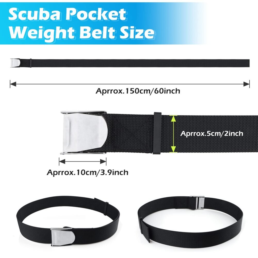 Scuba Diving Weight Belt - 1.5 m Nylon Webbing, Stainless Steel Buckle