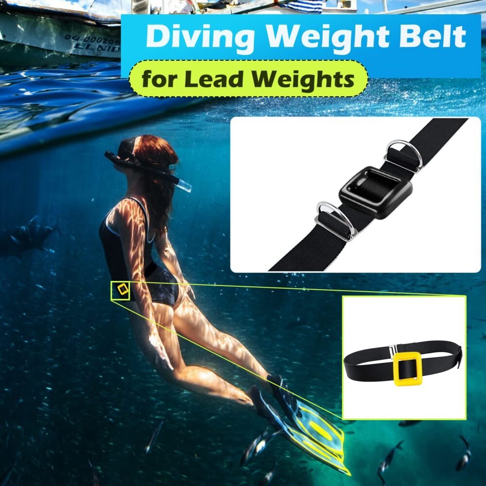 Scuba Diving Weight Belt - 1.5 m Nylon Webbing, Stainless Steel Buckle
