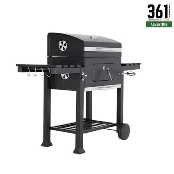 Charcoal BBQ Grill with Portable Trolley