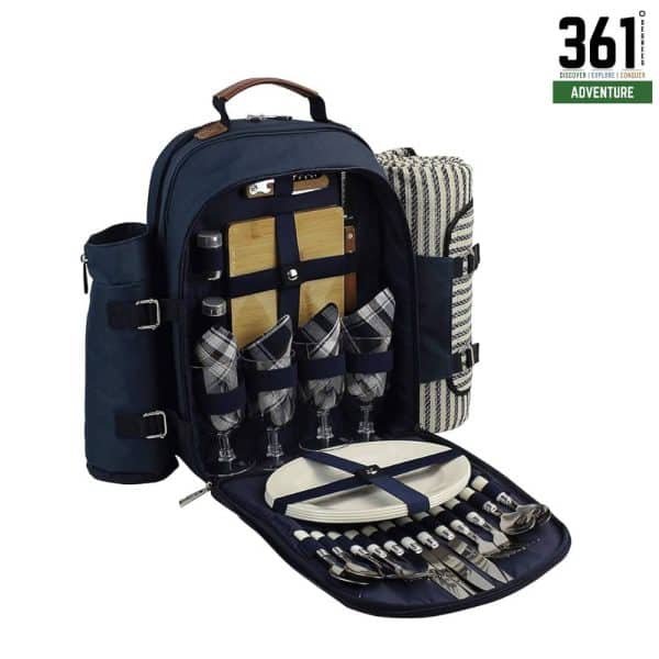 Picnic Backpack with Complete Cutlery Set