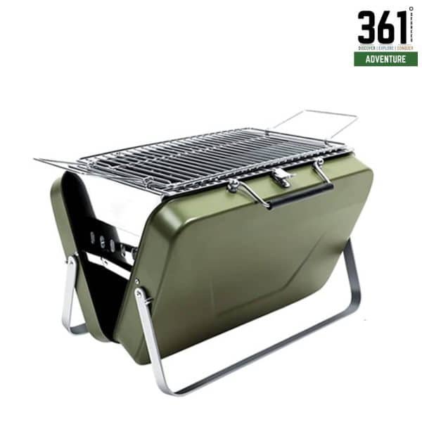 Portable Charcoal BBQ Grill – Folding Notebook Design