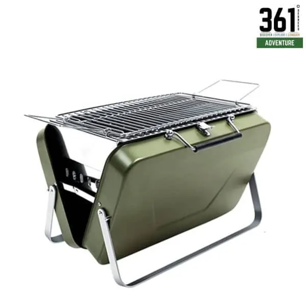 Portable Charcoal BBQ Grill – Folding Notebook Design
