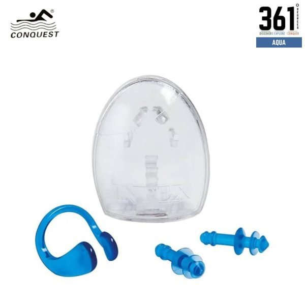 Conquest Ear Plugs and Nose Clip Combo Set