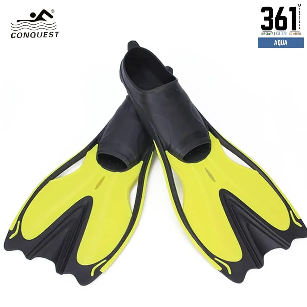 Conquest Snorkelling Fins - Open Back, S / M / L