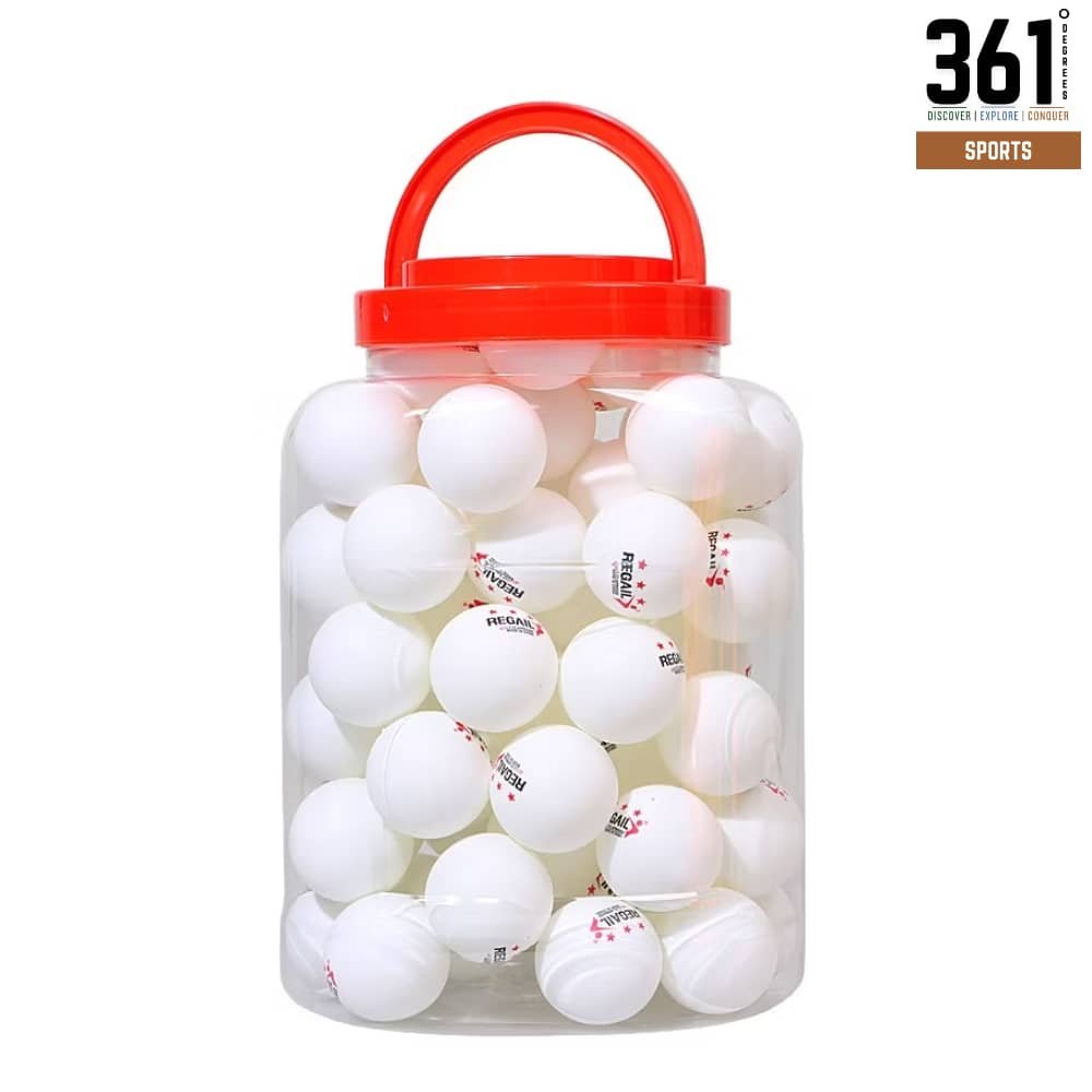 Three Star Table Tennis Balls - 60pcs Jar