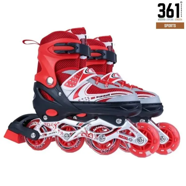 4 Wheel Inline Skates - Red