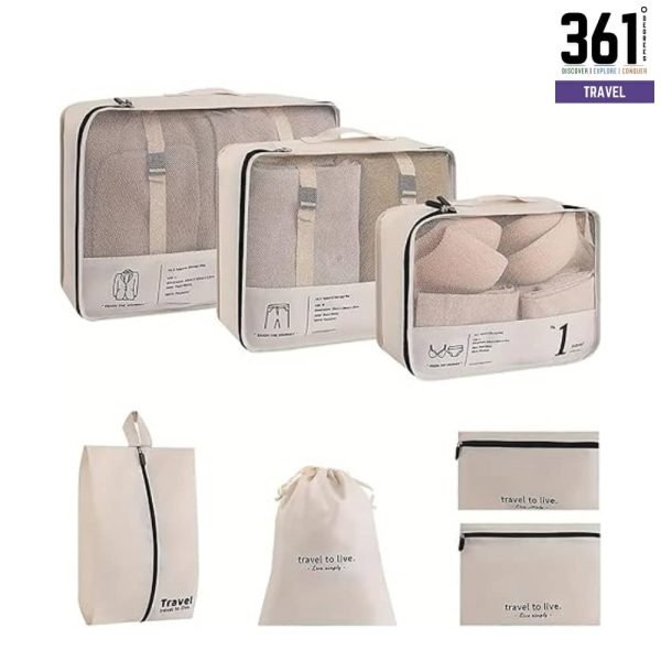 Compression Packing Cube Set of 7pcs Travel Organizer Bag