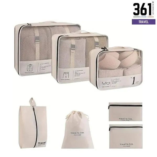 Compression Packing Cube Set - 7 Pieces, 290T Twill Polyester