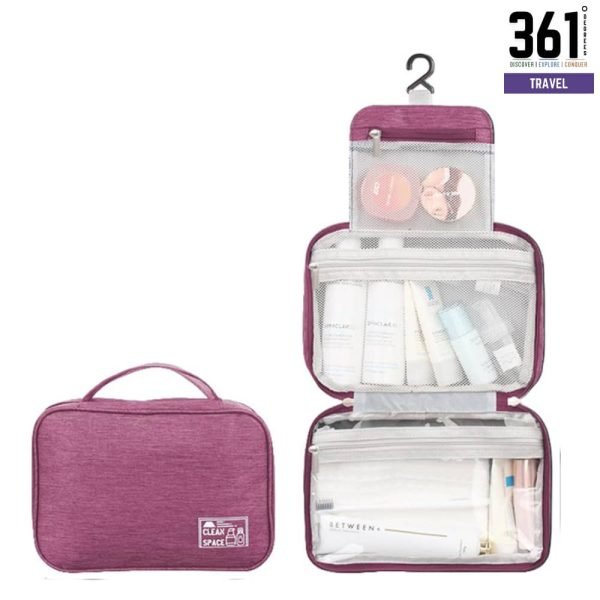 Hanging Cosmetic Bag - 3 Part