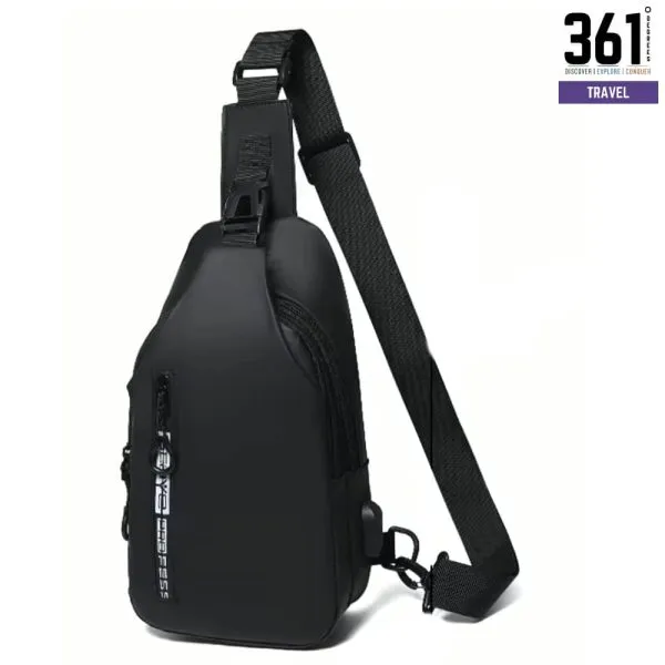 Anti-Theft Chest Bag with Combination Lock and USB Pass-Through