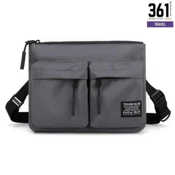 Messenger Shoulder Crossbody Bag - Nylon, Slim Profile