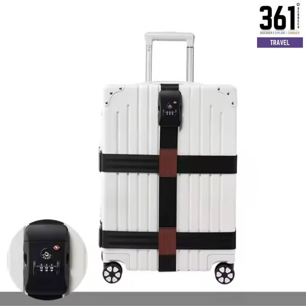 Adjustable Luggage Straps with TSA-Approved Combination Lock
