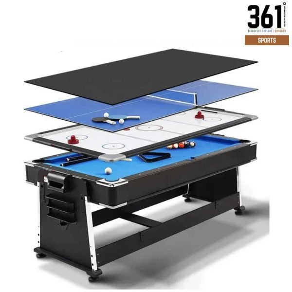 4-in-1 Multi Game Table – Air Hockey, Pool, Table Tennis, Normal Table