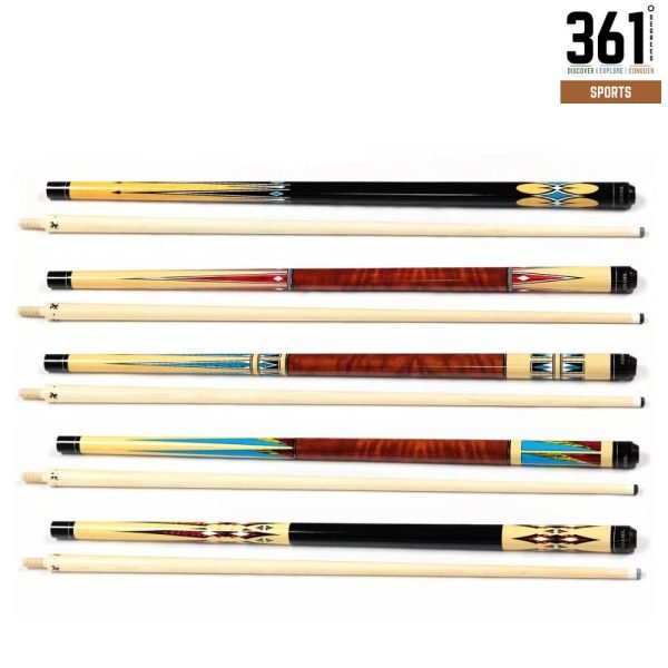Maple 1/2 Wood Jointed 57-Inch 13mm Tip Pool/Snooker Cue Stick