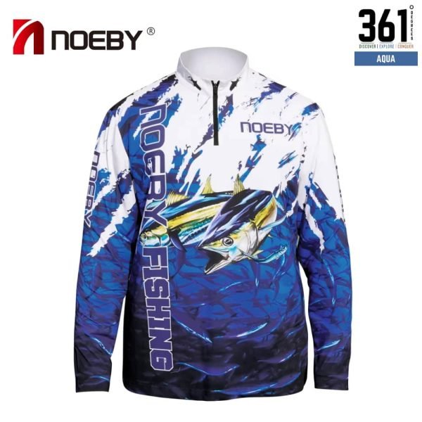 Noeby Long Sleeve Fishing Shirt - Blue