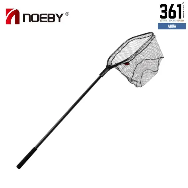 Noeby Type-C Carbon Landing Net - 180 cm, Rubberised Mesh