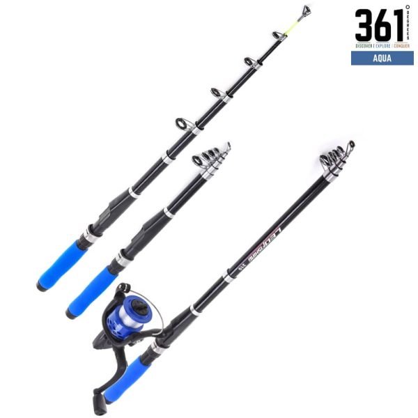 1.35 m Mini Travel Rod & Reel Combo with 28-Piece Tackle Set