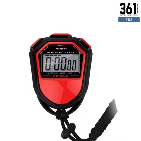 Waterproof Digital Handheld Stopwatch - LCD Chronograph with Lanyard