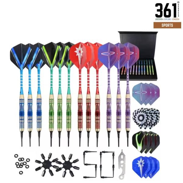 Win.Max 12-Piece 18g Darts Set for Electronic Dartboards