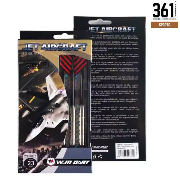 Win.Max Jet-Aircraft Silver Steel Tip Darts Set - 23g