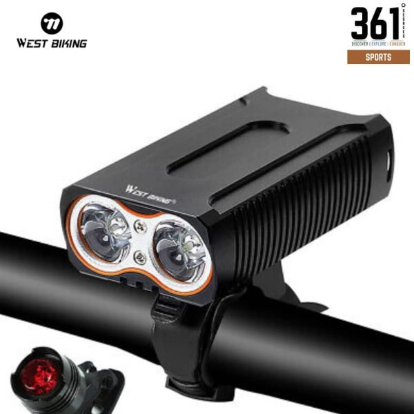 WEST BIKING Headlight Front Light with Free Taillight