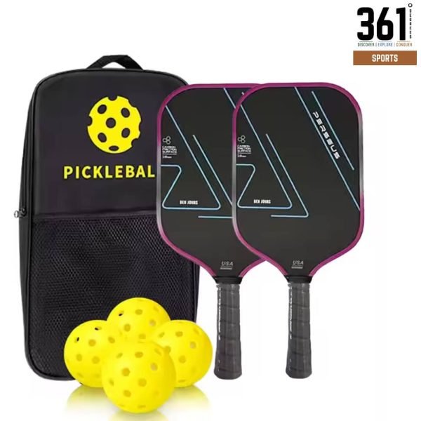 Snow Leopard Carbon Fibre Pickleball paddle Set with Balls