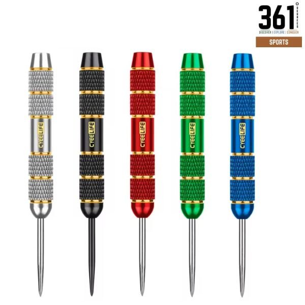 CyeeLife Nickel-Plated Silver Dart Barrel Set – 22G (3 Pieces)