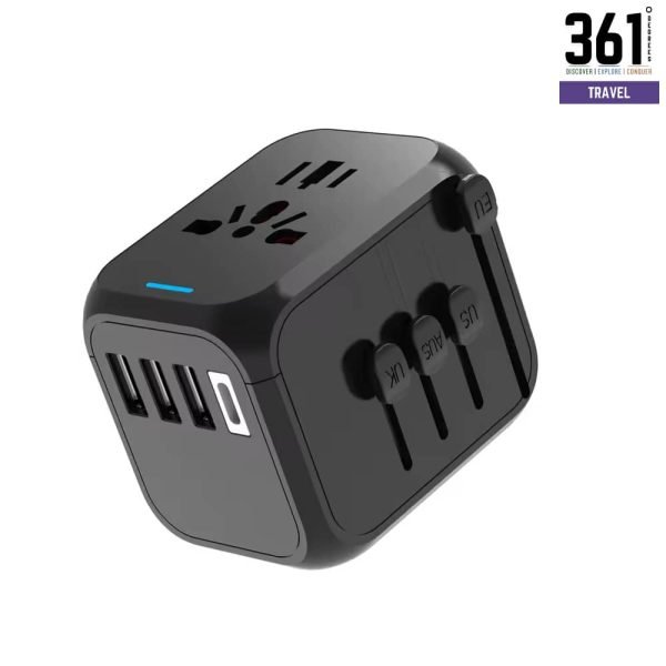 Universal Travel Adapter with USB & Type-C Ports