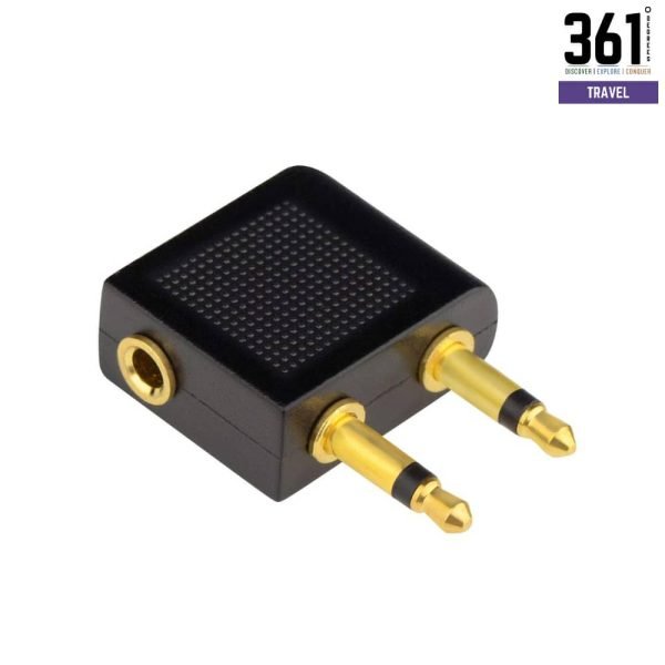 Airplane Headphone Adapter – 3.5mm Jack Audio Converter for Airline Travel