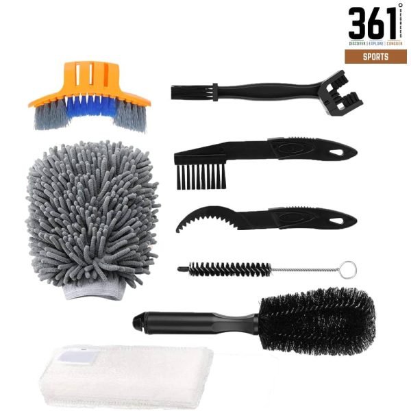 8-Piece Bike Cleaning Brush Kit