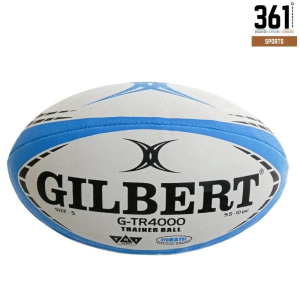 Gilbert G-TR4000 Rugby Training Ball – Size 5, Sky Blue