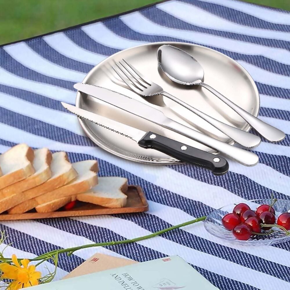 20-Piece Stainless Steel Outdoor Camping Cutlery Set
