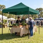 3×3 Meter Outdoor/Advertising Gazebo Canopy Tent - green colourway, illustrative image, scene generated