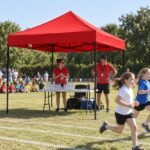 3×3 Meter Outdoor/Advertising Gazebo Canopy Tent - red colourway, illustrative image, scene generated