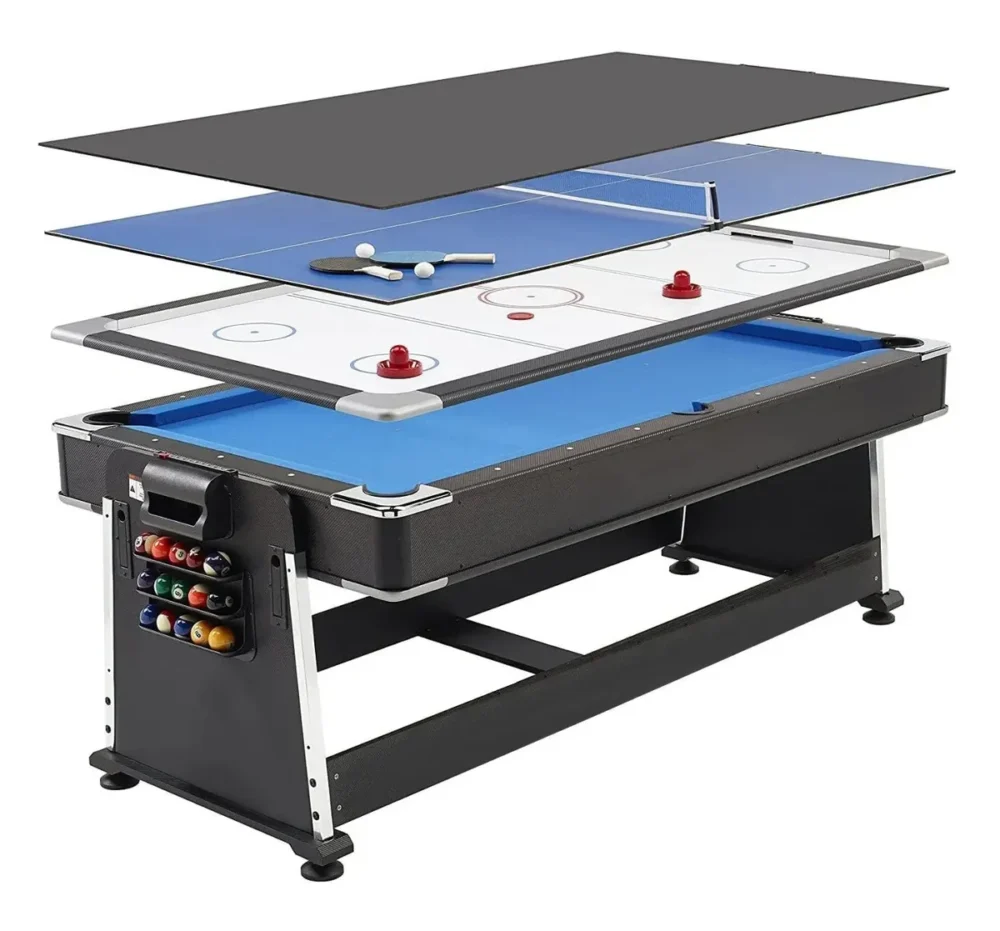 4-in-1 Multi Game Table – Air Hockey, Pool, Table Tennis, Normal Table