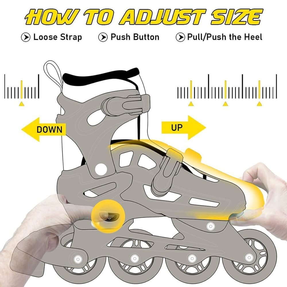 4 Wheel Inline Skates - Blue