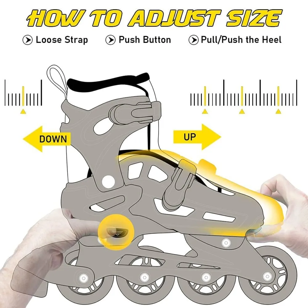 4 Wheel Inline Skates - Blue