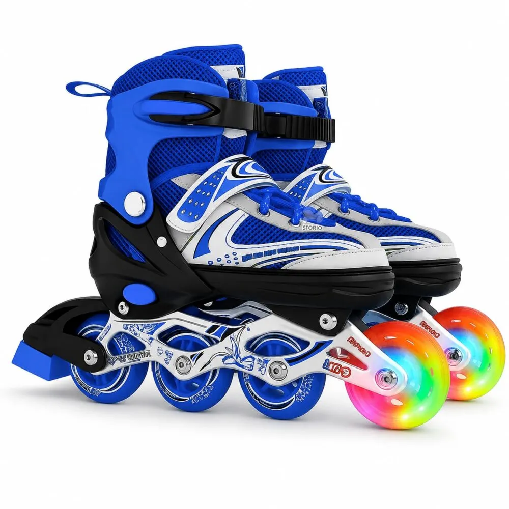 4 Wheel Inline Skates - Blue