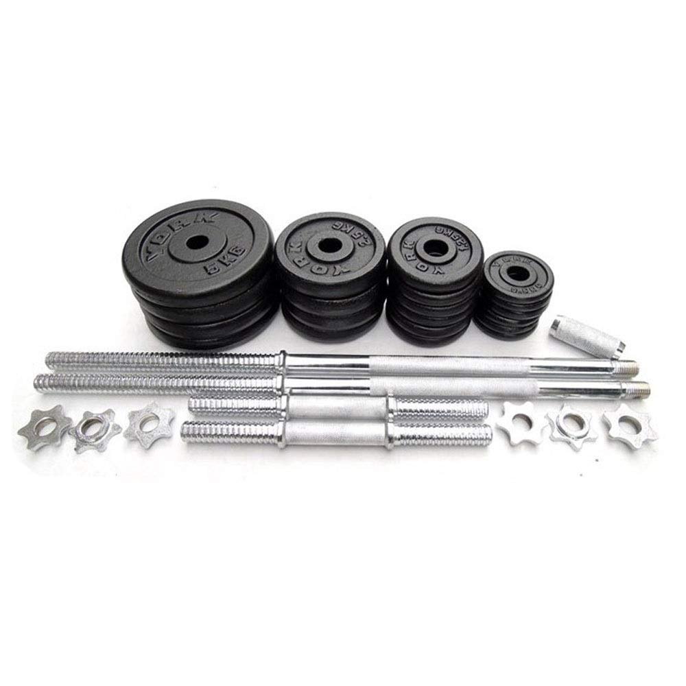 Adjustable Dumbbell Set - 50 kg Total with Coated Plates