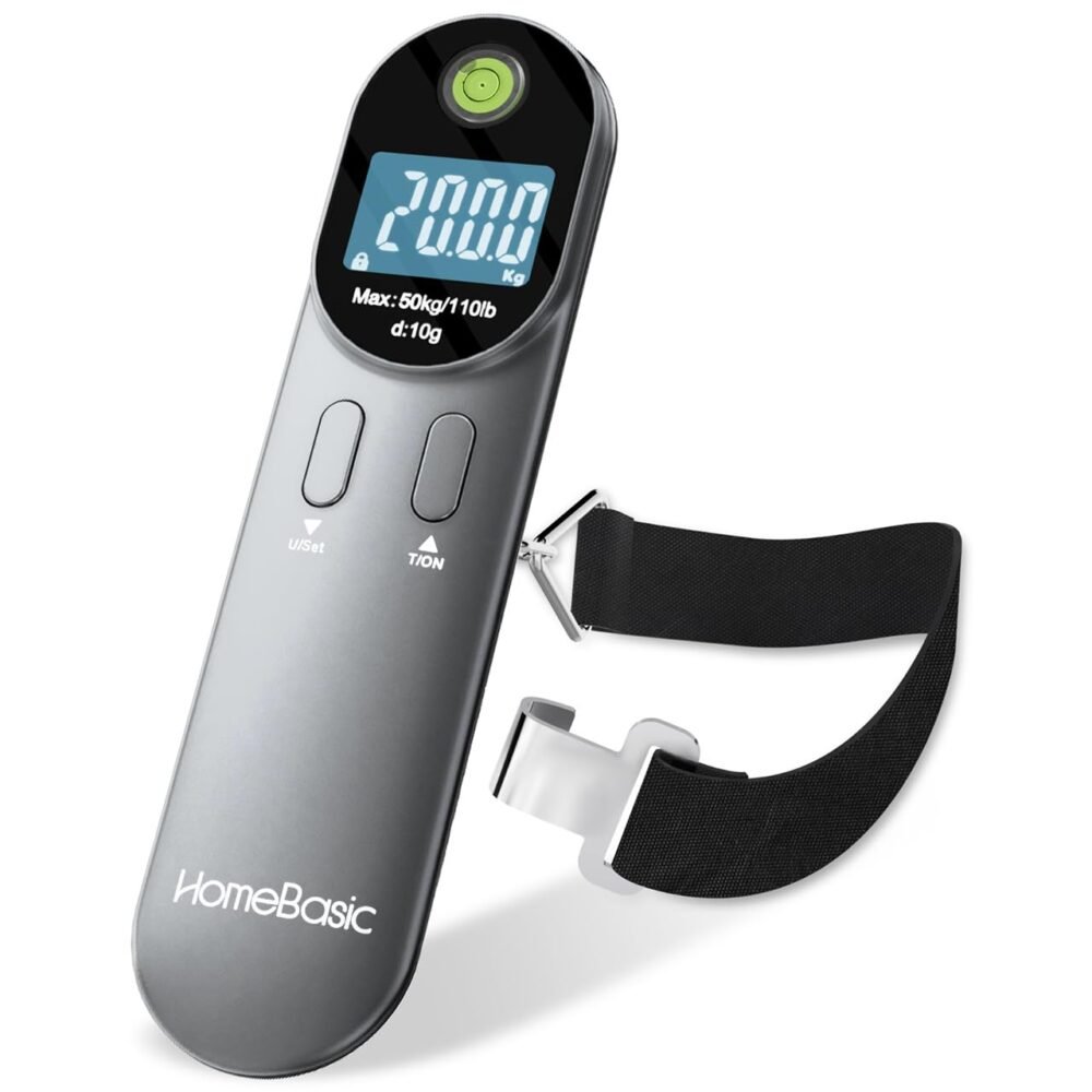 Digital Luggage Scale - 50 kg Capacity, 10 g Display Resolution