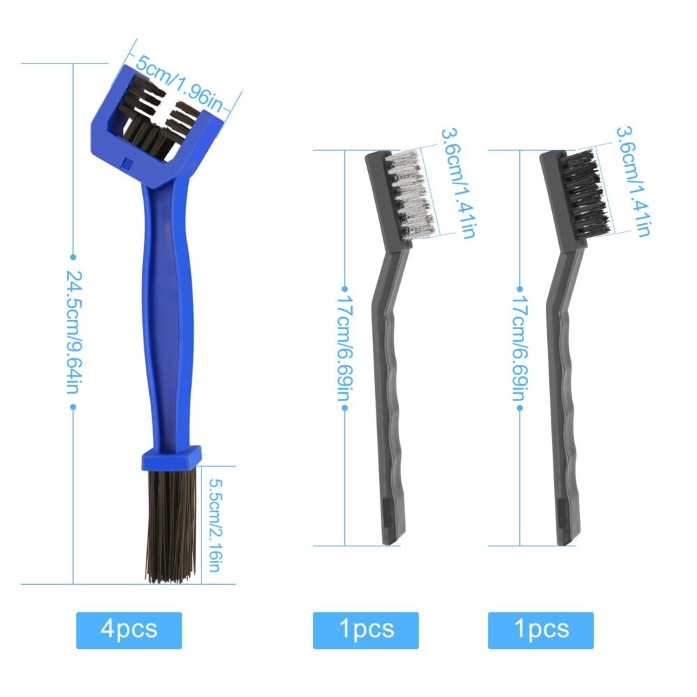 6-Piece Bicycle Chain Cleaning Brush Kit