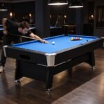 7Ft Pool Table with Auto Ball Return – Blue Cloth - illustrative image, scene generated