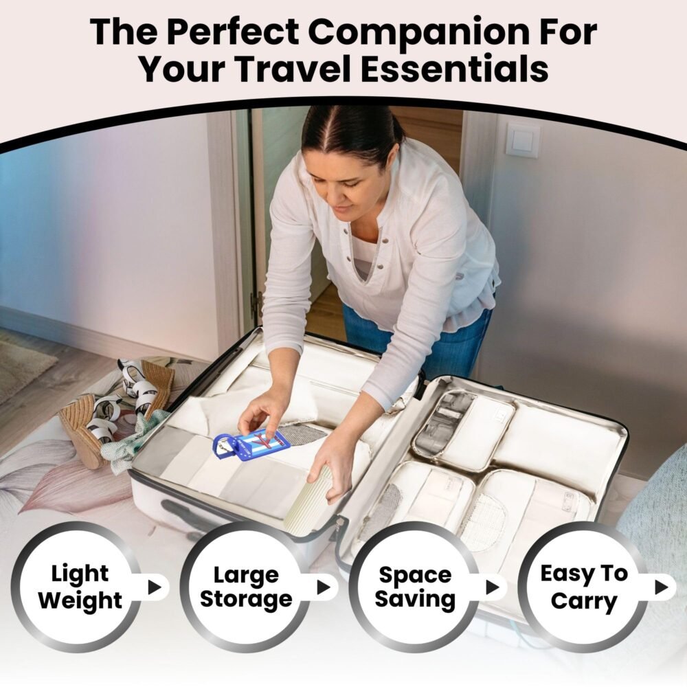 Packing Cubes - 8-Piece Set, Four Sizes, Polyester