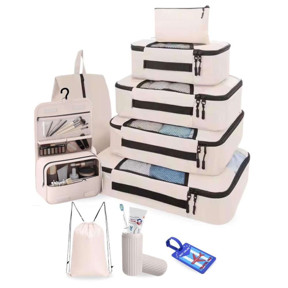 Packing Cubes - 8-Piece Set, Four Sizes, Polyester