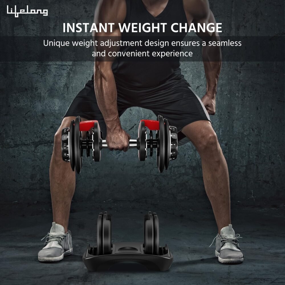 Adjustable Dumbbell - Single, for Home Workouts