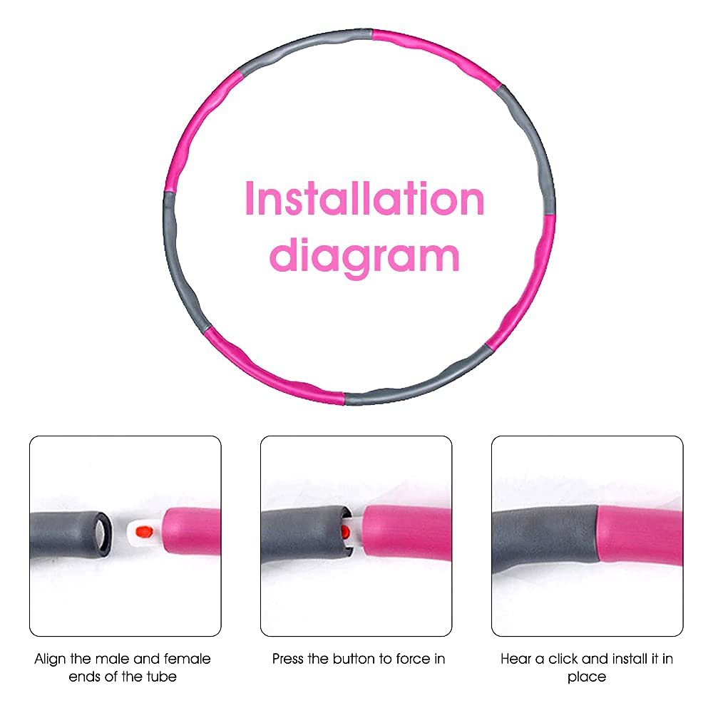 Adjustable Fitness Hula Hoop - Detachable Sections