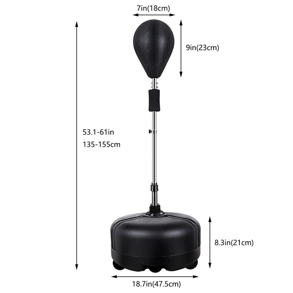 Freestanding Punching Ball - Adjustable Height with Fillable Base