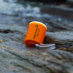Aerogogo GIGA Pump 2.0 outdoors on a rock