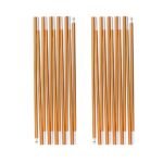 Gold anodised aluminium tent pole sections