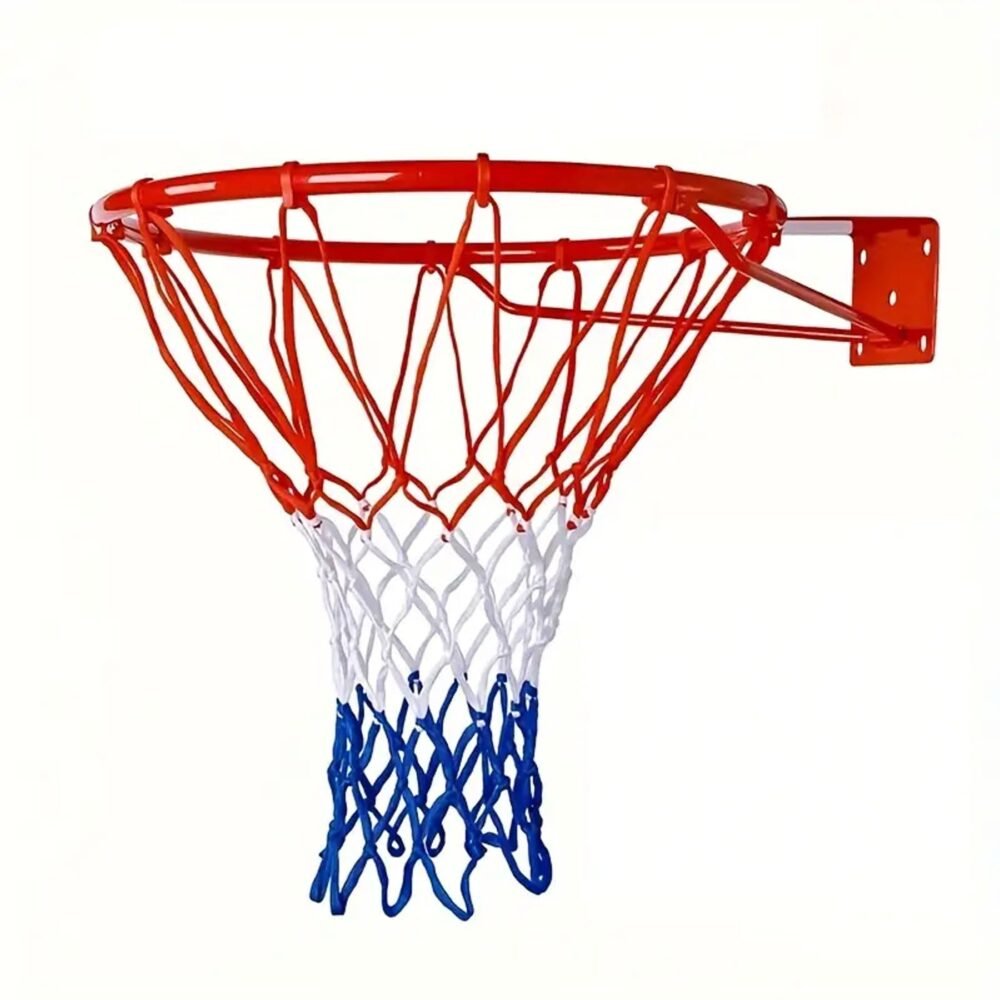 Basketball Ring with Net - Heavy-Duty Steel Hoop